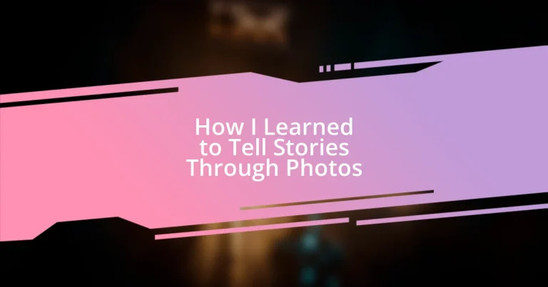 How I Learned to Tell Stories Through Photos